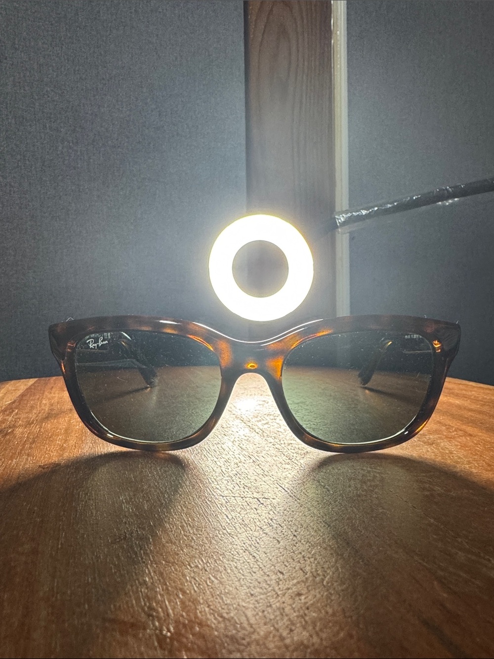 Used Ray-Ban Tortoise Shell Cat Eye Sunglasses - Green Lenses